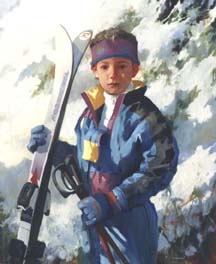 Boy with Skiis