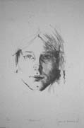 Stone print of Girl's face