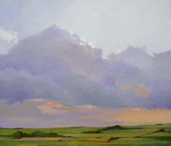 Large cloud over landscape