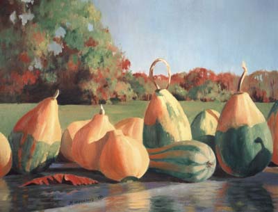 Gourds on Table