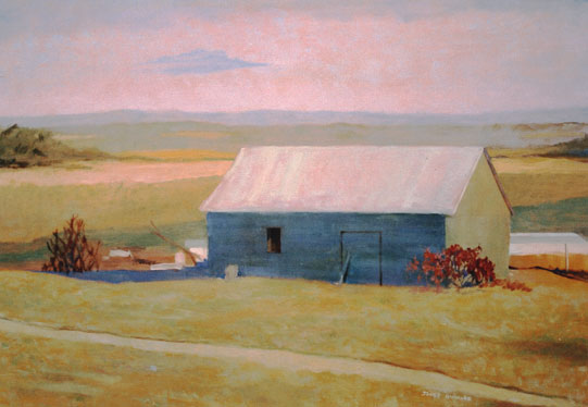 Green Barn in Landscape