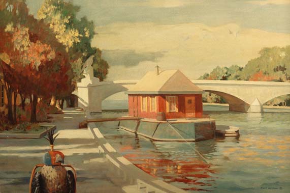 Houseboat on River Seine
