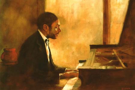 Man playing piano