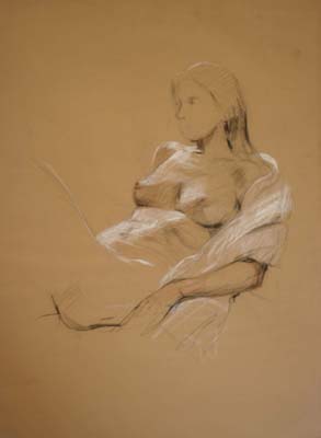 Nude with towel