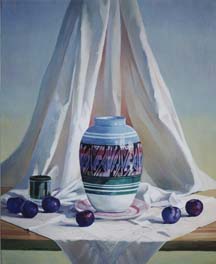 Ginger Jar with Plums